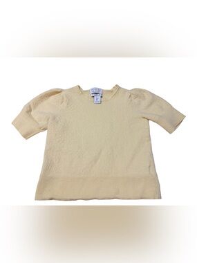 Rachel Zoe Girls 100% Merino Wool Sweater Butter Yellow Short Sleeve Size S